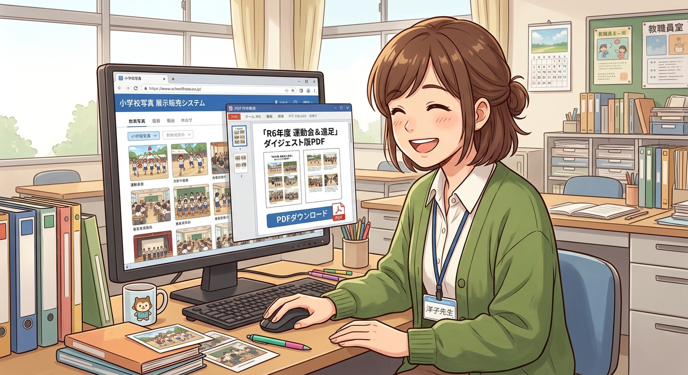 キャスト全員のナイスショットをダイジェスト版にして先生の手元に残してあげよう